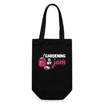 Gardening Is My Jam Jar Funny Gardener Plants - Gift Bag for Bottles - black - Front