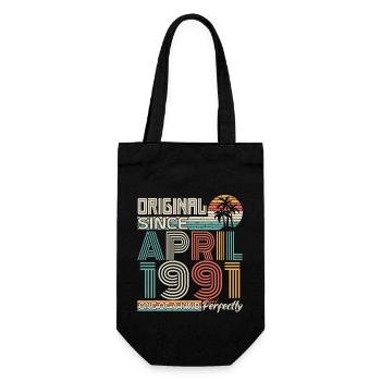 Avril 1991 anniversaire avril 1991 cadeau 1991 - Sac à bouteille - noir - Devant