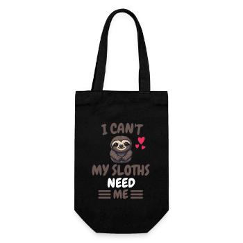 I Can't Tropical Animal Gift Sloth - Gift Bag for Bottles - black - Front