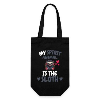 My Spiritual Animal Gift Funny Sloth - Gift Bag for Bottles - black - Front
