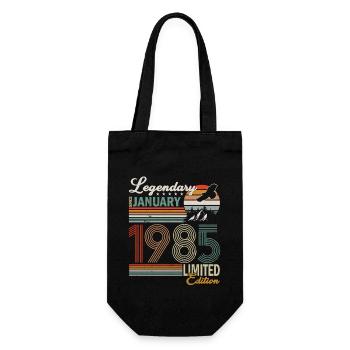 1985 January Matured to perfection - Gift Bag for Bottles - black - Front