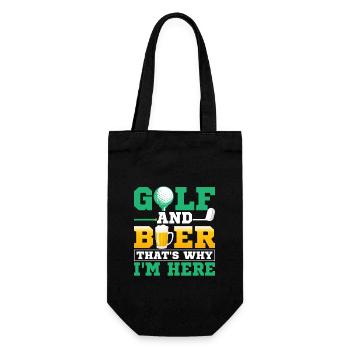 Golf And Beer That's Why I'm Here Par Tee Golfing - Gift Bag for Bottles - black - Front
