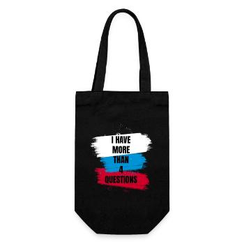 J’ai plus de 4 questions vintage texte simple - Sac à bouteille - noir - Devant