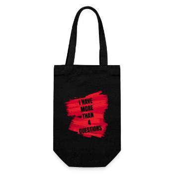 J’ai plus de 4 questions vintage texte simple - Sac à bouteille - noir - Devant