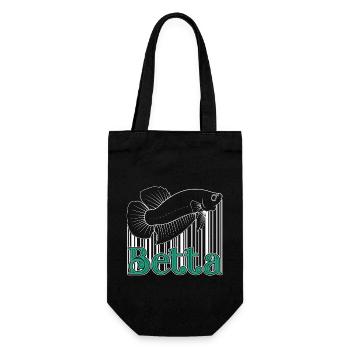 Betta Fish Betta Fish Vintage - Gift Bag for Bottles - black - Front