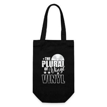 The Plural of Vinyl is VINYL Record - Gift Bag for Bottles - black - Front