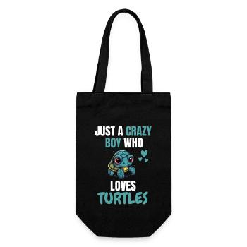 Crazy Boy Zoo Animal Gift Turtle - Gift Bag for Bottles - black - Front