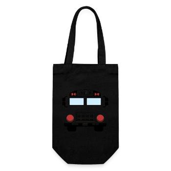 Costume d’autobus scolaire drôle Chauffeur d’autobus scolaire jaune - Sac à bouteille - noir - Devant