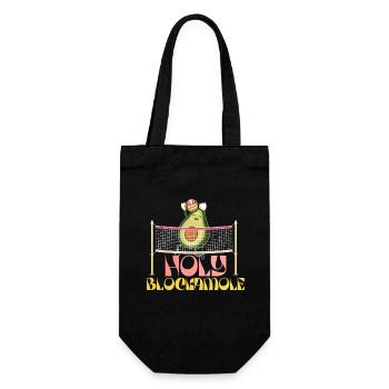 Heilige Blockamole Volleyball Avocado - Geschenkbeutel für Flaschen - Schwarz - Vorne