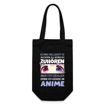 Sarkastisches Kawaii Statement für Manga-Liebhaber - Geschenkbeutel für Flaschen - Schwarz - Vorne