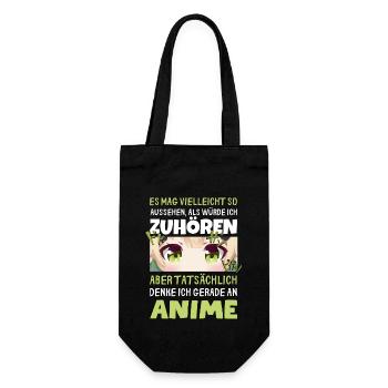 Sarkastisches Kawaii Statement für Manga-Liebhaber - Geschenkbeutel für Flaschen - Schwarz - Vorne