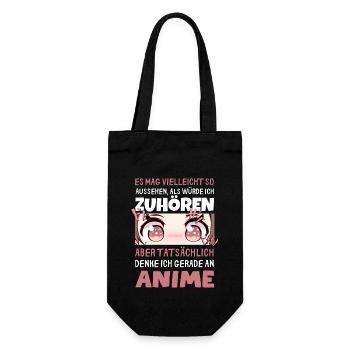 Sarkastisches Kawaii Statement für Manga-Liebhaber - Geschenkbeutel für Flaschen - Schwarz - Vorne