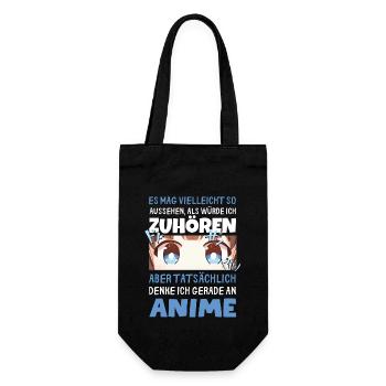 Sarkastisches Kawaii Statement für Manga-Liebhaber - Geschenkbeutel für Flaschen - Schwarz - Vorne