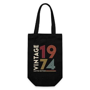Retro Vintage Cassette Anniversaire né en 1974 - Sac à bouteille - noir - Devant