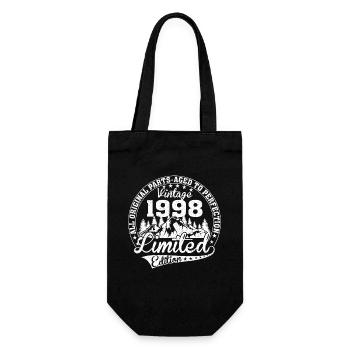 VINTAGE 1998 - Birthday - Aged To Perfection - Gift Bag for Bottles - black - Front