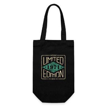 Awesome Since 1971 Retro Vintage Design - Geschenkbeutel für Flaschen - Schwarz - Vorne