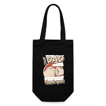 Bester Papa, Vatertag und Geburtstag - Geschenkbeutel für Flaschen - Schwarz - Vorne