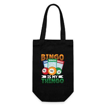 Jeu de cartes de bingo Grand-mère Joueur de bingo Cartes de bingo - Sac à bouteille - noir - Devant