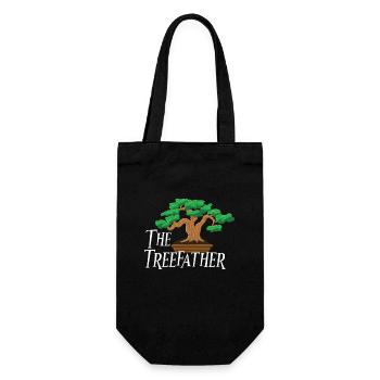 Bonsai Japan Silhouette Gardener Gardening Lover - Gift Bag for Bottles - black - Front