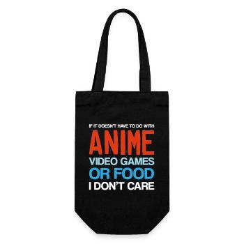 anime video games or food - Geschenkbeutel für Flaschen - Schwarz - Vorne