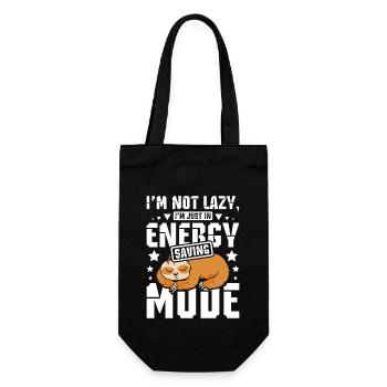 Power saving mode Sleeping Sloth - Gift Bag for Bottles - black - Front