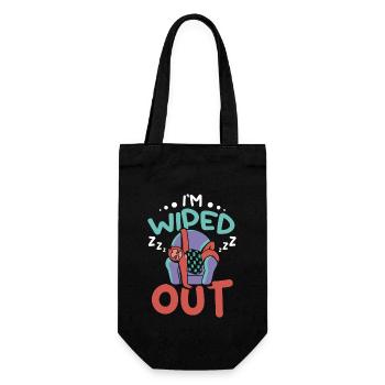 I'm wiped out Sleeping Sloth - Gift Bag for Bottles - black - Front