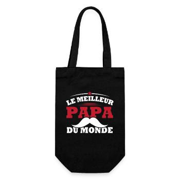 Le meilleur papa du monde personnalisés - Sac à bouteille - noir - Devant