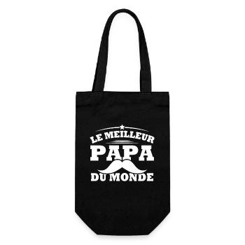 Le meilleur papa du monde personnalisés - Sac à bouteille - noir - Devant