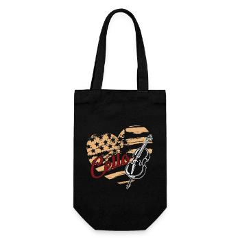 Cello Cello Flag - Gift Bag for Bottles - black - Front