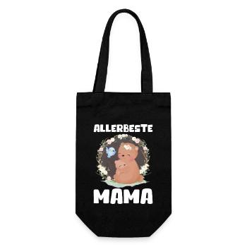 Allerbeste Mama Frauen Mutti Geschenk Muttertag - Geschenkbeutel für Flaschen - Schwarz - Vorne
