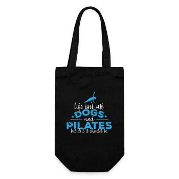 Life isn't all Dogs and Pilates Powerhouse - Gift Bag for Bottles - black - Front