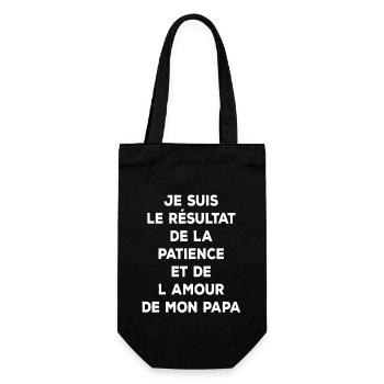 papa ours cadeau papa tshirt papa ours - Sac à bouteille - noir - Devant