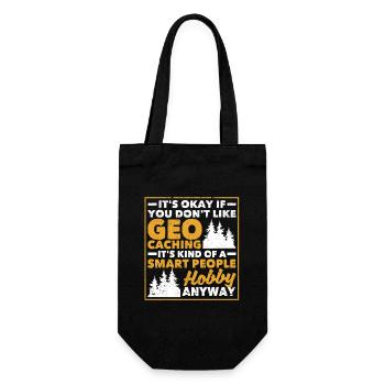 Es ist okay, wenn du Geocaching nicht magst Lustig - Geschenkbeutel für Flaschen - Schwarz - Vorne