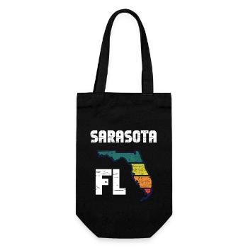 Retro Love Sarasota Florida FL Vintage Design - Sac à bouteille - noir - Devant