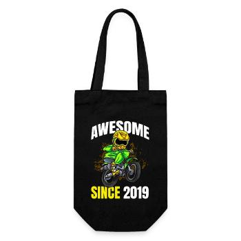 Génial depuis 2019 - 4e anniversaire du cavalier Dirt Bike - Sac à bouteille - noir - Devant