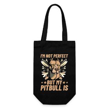 Je ne suis pas parfait mais mon Pitbull l’est - Sac à bouteille - noir - Devant