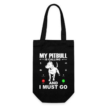 Mon Pitbull m’appelle et je dois partir - Sac à bouteille - noir - Devant