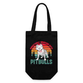 Pawsitivley obsédé par les pitbulls - Sac à bouteille - noir - Devant