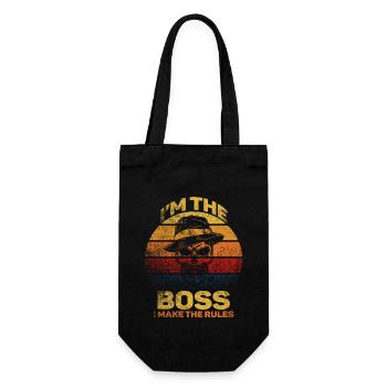 I'm The Boss I Make The Rules - Gift Bag for Bottles - black - Front