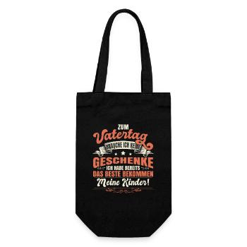 Papa Sprüche Männer Vater Lustig Vatertag - Geschenkbeutel für Flaschen - Schwarz - Vorne