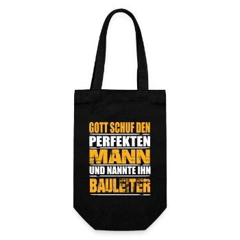 Bauleiter - Geschenkbeutel für Flaschen - Schwarz - Vorne
