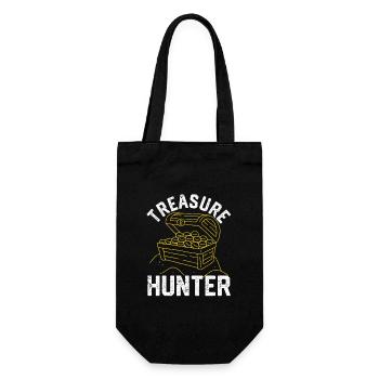Treasure Hunter Funny Geocaching Metal Detection - Gift Bag for Bottles - black - Front