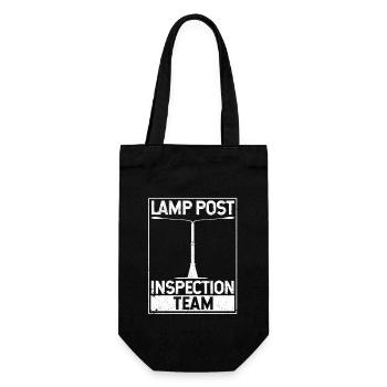 Lamp Pole Inspection Team Geocaching Fun - Gift Bag for Bottles - black - Front