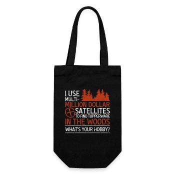 I use multi-million dollar satellites lust - Gift Bag for Bottles - black - Front