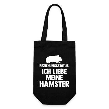 Nagetier Hamsterbesitzer Hamster - Geschenkbeutel für Flaschen - Schwarz - Vorne