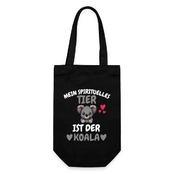 Australien Tier Geschenk Tierliebhaber Koala - Geschenkbeutel für Flaschen - Schwarz - Vorne