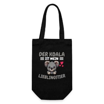 Lieblingstier Zoo Tier Geschenk Australien Koala - Geschenkbeutel für Flaschen - Schwarz - Vorne