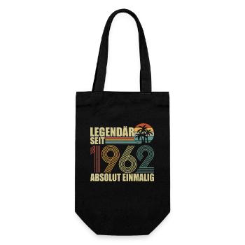 Retro Vintage Anniversaire légendaire Août 1962 - Sac à bouteille - noir - Devant
