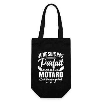 Je ne suis pas parfait mais je suis motard - Sac à bouteille - noir - Devant
