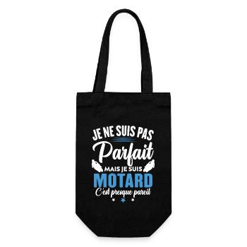 Je ne suis pas parfait mais je suis motard - Sac à bouteille - noir - Devant